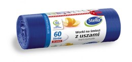 Worki na śmieci z uszami wytrzymałe 60L 20szt. granatowe (HD-LD) STELLA Stella