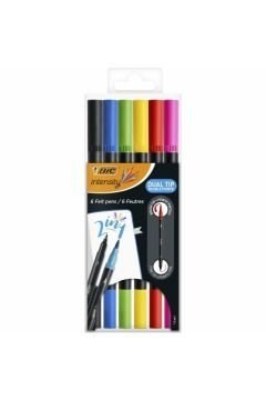 Flamastry dwustronne BIC Intensity Dual Tip Etui 6szt, 989694 Bic