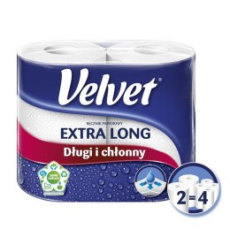 Ręcznik Velvet Extra Long Biały 2 rolki 100% celuloza Velvet