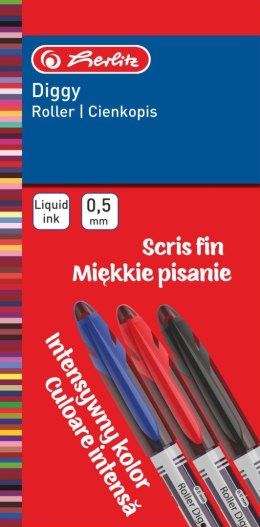 Cienkopis Diggy 0,5mm niebieski 9476550 Herlitz Herlitz