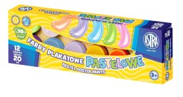 Farby plakatowe pastelowe Astra 12 kolorów - 20 ml, 301118001 Astra