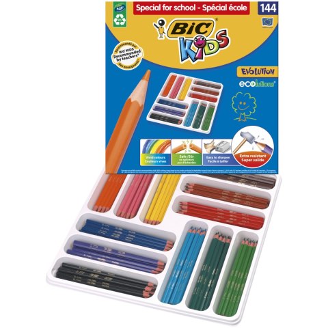 Kredki ołówkowe BIC Kids Evolution ECOlutions 144szt, 887830 Bic