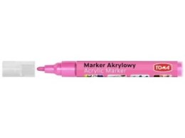 Marker akrylowy, fibrowa końcówka okrągła 2-5mm, różowy metalic TO-402 Toma Toma