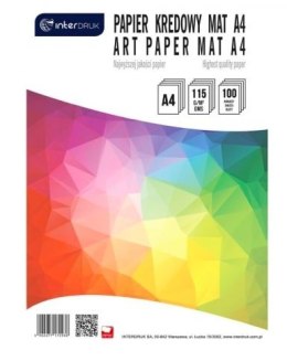 Papier kredowy A4 100ark mat 115g INTERDRUK Interdruk