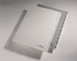 Przekładki PP A4 szare, nadr. indeks, 1-10, 1 0 części Szary 651110 DURABLE Durable