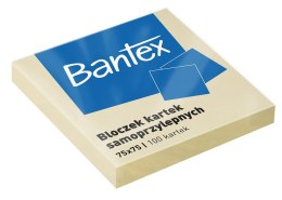 Bloczek samoprzylepne 75x75mm, 100 kartek, żółty BANTEX 400086384 Bantex