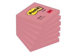Bloczek samoprzylepny POST-IT (654N), 76x76mm, 1x100 kart., jaskrawy różowy Post-It 3M