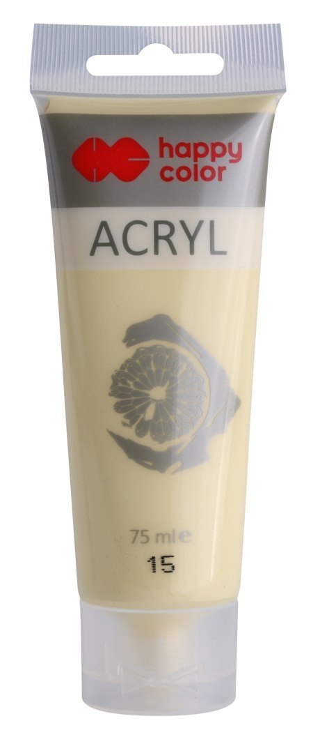 Farba akrylowa 75ml, jasnożółty limonkowy, Happy Color HA 7370 0075-15 Happy Color