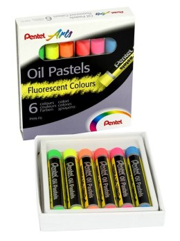 Kredki pastele olejne fluorescencyjne 6 kolorów PHN-F6 Pentel