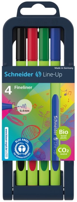 CIENKOPIS LINE-UP 0,4MM 4SZT W KASECIE TYPU STOJAK - MIKS KOLORÓW SR191094 Schneider