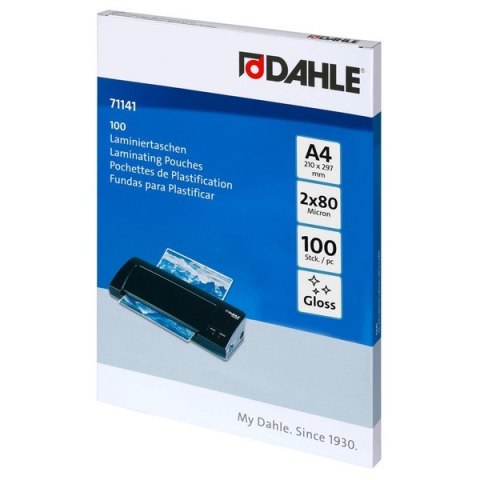 Folia do laminacji Dahle A4 (216x303mm), 160 (2x80) mikronów, 100 szt. w opakowaniu Dahle