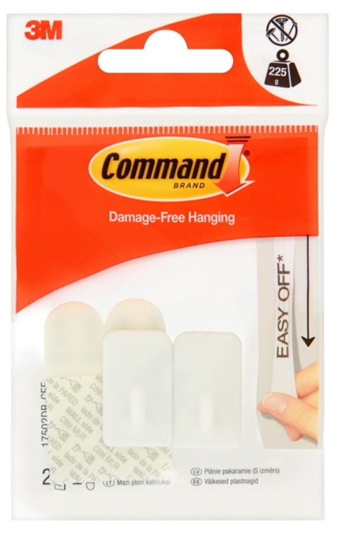 Hak wielokrotnego użytku COMMAND_ Basic (17502DB-CEE), z metalowym uchwytem, mały, biały Command 3M
