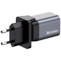 Ładowarka sieciowa/ścienna VERBATIM GAN CHARGER, 35W, 2xport, TYPE C+USB A, Adapter Eu/Uk/Us, 32200 Verbatim