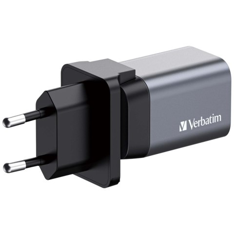 Ładowarka sieciowa/ścienna VERBATIM GAN CHARGER, 35W, 2xport, TYPE C+USB A, Adapter Eu/Uk/Us, 32200 Verbatim
