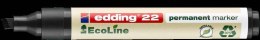 Marker EDDING permanentny ekologiczny ścięta końcówka czarny 22/001/c ed Edding