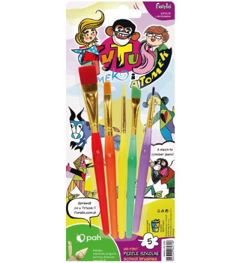 Pędzle GR-FB5T Fiorello 5 szt. Tytus, Romek i A"Tomek 170-2729 Fiorello