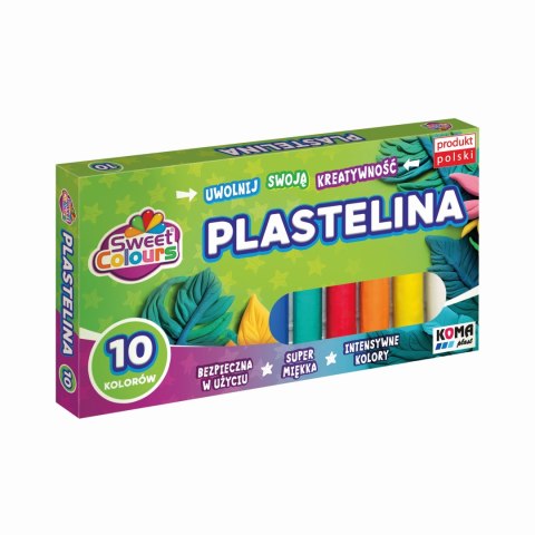 Plastelina 10 kolorów 01532 Sweet Colours 01532 KOMA-PLAST Koma-Plast