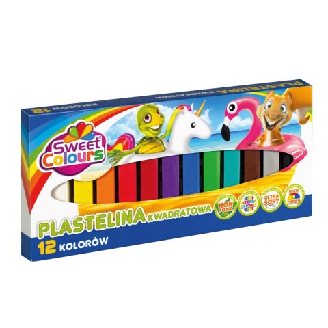 Plastelina 12 kolorów kwadratowa Sweet Colours 91635 KOMA-PLAST Koma-Plast