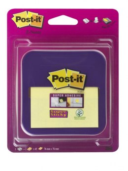 Podajnik do karteczek samoprzylepnych POST-IT_ Z-Notes (VD-330), fioletowy, w zestawie 2 bloczki Super Sticky Z-Notes Post-It-3M