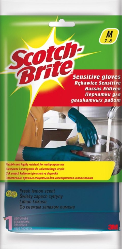 Rękawice SCOTCH BRITE_ Sensitive, rozm. M, niebieskie Scotch Brite 3M