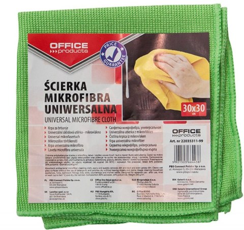 Ścierka uniwersalna mikrofibra 30x30cm mix kolorów 22035311-99 Office Products