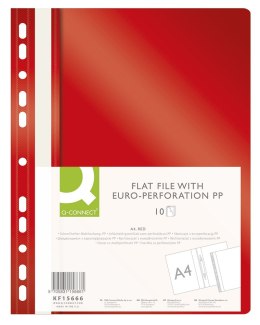 Skoroszyt Q-CONNECT, PP, A4, standard, 120/170mikr., wpinany, czerwony KF15666 Q-Connect