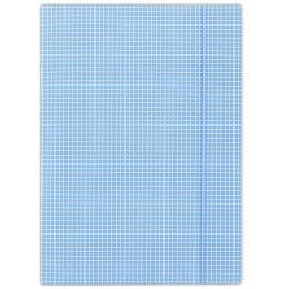 Teczka z gumką w kratkę-nieb. FEP10 Biella