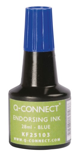 Tusz do pieczątek , 28ml, niebieski, typu Q-CONNECT KF25103 Q-Connect