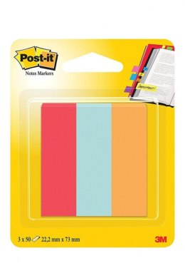 Zakładki indeksujące POST-IT_ (671-PBO), papier, 22,2x73mm, 3x50 kart., mix kolorów, 3M-70005292209 Post-It 3M