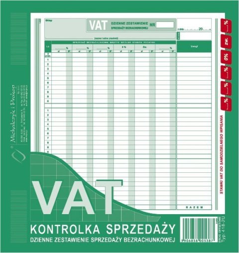 418-2 Kontro.sprz.VAT 2/3 A4N! MICHALCZYK I PROKOP Michalczyk i Prokop