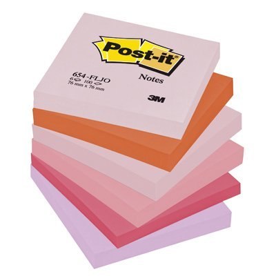 Blocz.76x76 p.RADOSNA 654FLJO 6szt.POST-IT 3M FT510283458 3M Post-It