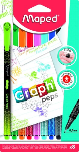 Cienkopis GRAPH PEPS DECO 8 szt blister Maped 749048 Maped