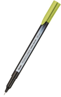 Cienkopis pointliner colour, limonkowy z tuszem na bazie wody, S40-K2 PENTEL Pentel