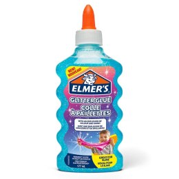 Elmers klej brokatowy, niebieski, zmywalny i przyjazny dzieciom, 177ml, 2077252 Elmers