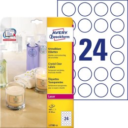 Etykiety Crystal Clear L7780-25 Q40 25 ark. przezroczyste Avery Zweckform Avery Zweckform