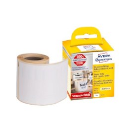 Etykiety Heavy Duty w rolce do drukarek termicznych DymoTM , 2 x 350 etyk. / rolka, 25 x 89 mm, poliestrowe, trwałe, białe, AVER Avery Zweckform
