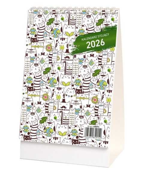 Kalendarz stojący tygodniowy KB037B mix 2026 WOKÓŁ NAS Wokół Nas