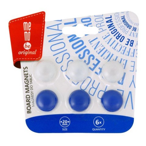 Magnesy MEMOBOARDS do tablic 6szt blister MB20B6 NR MM003-99 Memobe
