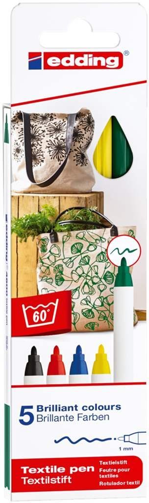 Marker do tkanin 5kol. 4600/5S EDDING Edding