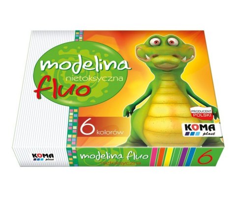 Modelina 6 kolorów fluo Sweet Colours 01426 KOMA-PLAST Koma Plast