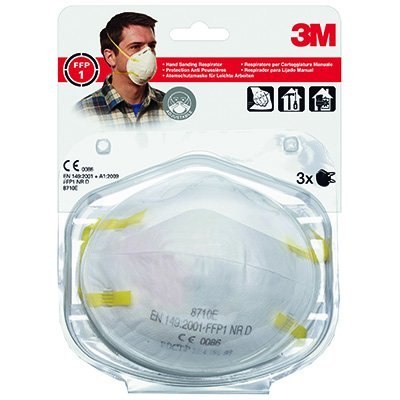 Półmaska filtrująca, ręczne szlifowanie(3)3M bez zaw.8710E FFP1 XA004838810 3M