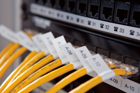 Taśma nylonowa RHINO elastyczna - biała 12 mm (do opisu kabli i przewodów) 18488 DYMO Rhino