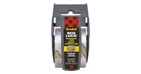 Taśma pakowa Scotch® Box Lock™, transparentna, 48mm x 20.3m , 1 rolka/opakowanie w ręcznym podajniku 7100263095 Scotch 3M