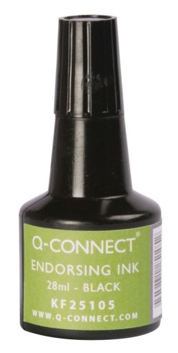 Tusz do pieczątek , 28ml, czarny, typu Q-CONNECT KF25105 Q-Connect
