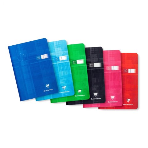 Zeszyt A5 60 kartek, w linie, papier 90g, mix kolorów CLAIREFONTAINE 63555AMXC Clairefontaine