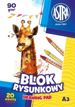 Blok rysunkowy ASTRAPAP A3 100g 20 ark, 106119002 Astra