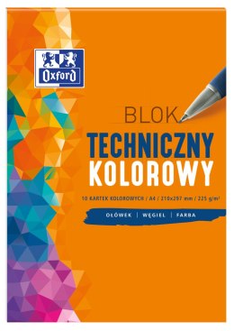 Blok techniczny OXFORD A4 10k 225G kolor 400093230 Oxford