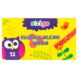 Pastele olejne JUMBO 12 kolorów STRIGO SSC029 Strigo