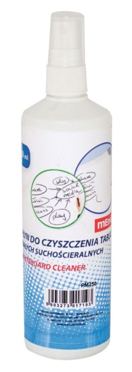 Płyn do czyszczenia tablic suchościeralnych MEMOBOARDS (MP001) 250ml Memobe