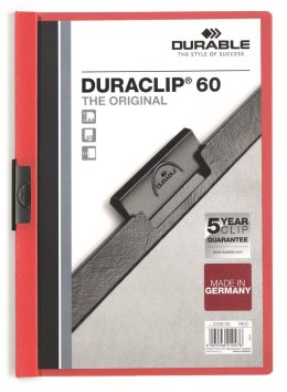 Skoroszyt DURABLE DURACLIP Original 60 czerwony 2209-03 Durable